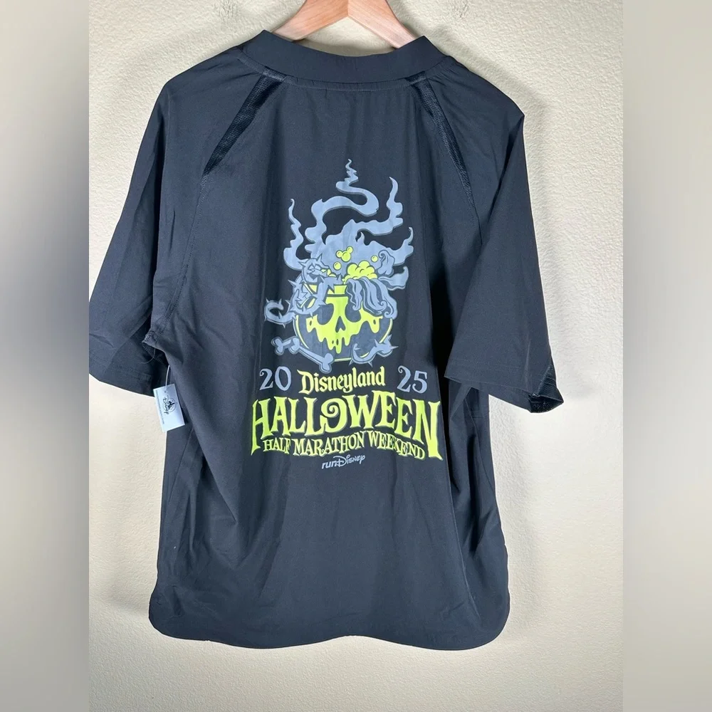 NWT RunDisney 2025 Quarter Zip Pullover Disneyland HalloweenHalf Marathon Shirt - Picture 2 of 4